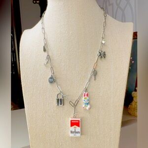 Silver Lana charms stainless steel necklace on 18.5” chain 🤍